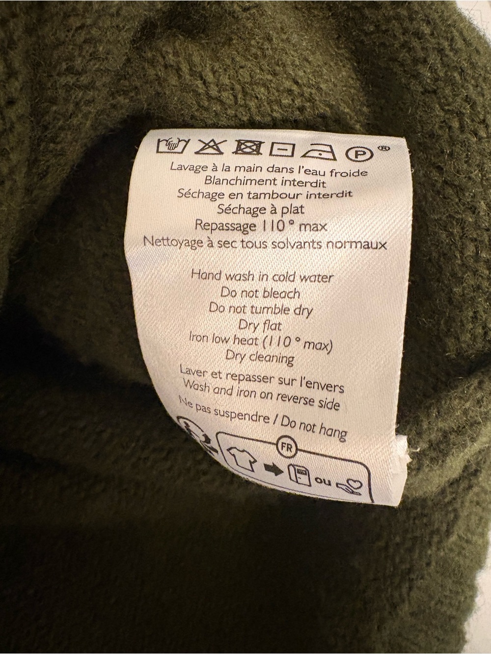 Sezane Jady Cardigan 100% Yak Wool Perfect Green XXL - Picture 11 of 12